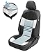 Walser Auto-Sitzauflage Hunt, Auto-Sitzaufleger, Universal Sitzschoner-PKW, atmungsaktiver Autositzschoner, Auto-Schutzunterlage Silber/schwarz