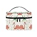 Produktbild Make-up-Tasche, Flamingo-Druck, Kosmetik, Toilette-Organizer, großer Reisegriff, personalisierbare Tasche mit Fächern für Teenager, Mädchen, Frauen