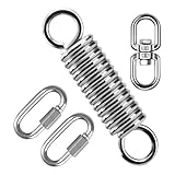 Qcbuegof Verstellbare Hängesessel Feder Mit 360-Grad Drehung 2 Karabiner Starke 250-kg Last Hängematten Aufhängungssysteme Nicht Hängende Feder Für Hängematten