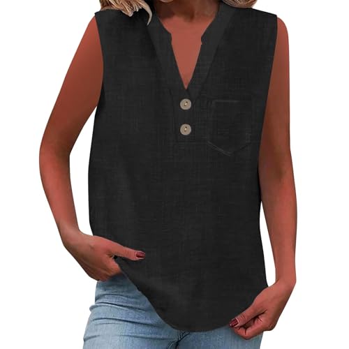 Cocila Camisa informal de mujer con botones sueltos, cuello y mangas color liso Camiseta Encaje Blusas De Tirantes Body Mujer Elegante Plus Size Cami Tops Rockera Sexy Womens Tunic Uk Talla