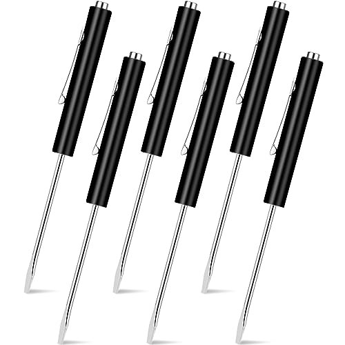 Image of 6 Pcs Pocket Screwdriver Mini Tops and Pocket Screwdrivers with Magnet Pocket Screwdriver for Mechanical Electrician Technician Repair Tool (Black)