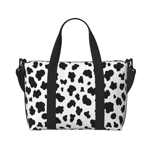 Travel Duffle Bag Cow Print Weekender Overnight Bags Luggage Bag for Women Men Waterproof Sports Gym Bag Hand Bag with Shoulder Strap
