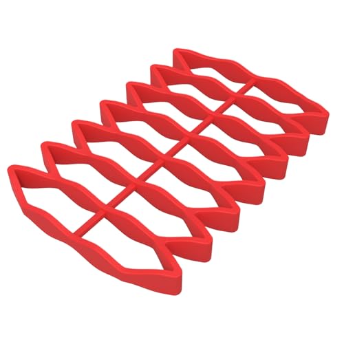 Uoqpty オーブン ロースト ラック,シリコンチキンローストラック 肉焼きプレート | 簡単お手入れ 家庭用 ベーキング トレイ ケーキ チキン 魚 七面鳥 野菜 ピザ 肉 用,500°F対応 キッチンアクセサリー ベーキンググッズ