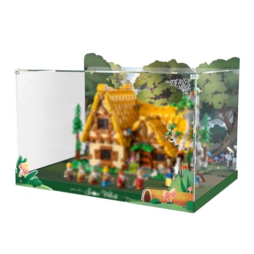 PIPART Acrylic Display Case Compatible with Lego 43242 Snow White and The Seven Dwarfs' Cottage; ONLY Display Case, The Model NOT Included