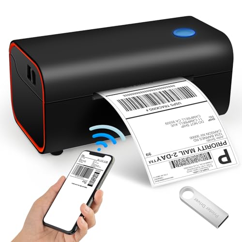 yocrovv Bluetooth Thermal Label Printer 4x6,Shipping Label Printer,Thermal Printer Compatible with iOS, Android, Windows, Mac, Amazon, Ebay, Etsy, USPS