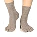 Meaiguo Women's Toe socks Cotton Crew Five Finger Socks For Running Athletic 4 Pack(black/grey/coffee/green)