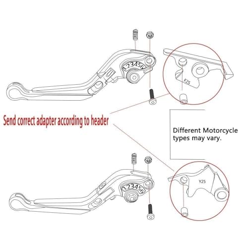 Manetas de freno Suzuki GSR400 2008-2012 kit de puños ajustables 6