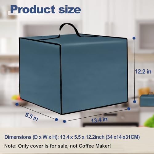 Image of Dust cover for Keurig Single Serve K-Cup Pod Coffee Maker, Heavy Duty Waterproof Coffee Machine Cover for Keurig K-Express, K-Mini and K-Iced Single Serve K-Cup Pod Coffee Maker (Blue)