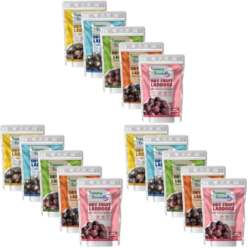 Image of TummyFriendly Dry Fruit Laddu. Healthy Dry Fruit Laddus with Dates - Sugar Free Snacks for Kids, Adults & Pregnant Women. Healthy snacks for kids. homemade dry fruit laddus. No Sugar. Dry Fruit Ladoo with Beetroot & Coconut (5X100g)