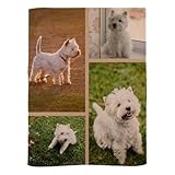 DEREGALOOS Manta Personalizada con Fotos. Manta Polar Ultrasuave 120×160 cm. Regalo Original para Familia, Dia de la Madre (Collage 4 Fotos)