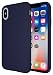 iPhone X/XS Case, Diztronic Full Matte Soft Touch Slim-Fit Flexible TPU Case for Apple iPhone X/XS (Dark Blue)