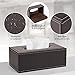 KINGFOM Rectangular PU Leather Tissue Box Cover - Facial Tissue Paper Napkin Holder for Bathroom, Home, Office, Car Automotive Decoration with Magnetic Bottom(Brown)