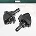 ACROPIX Windshield Wiper Washer Nozzle Spray Jet Fit for Suzuki Grand Vitara 1998-2005 - Pack of 2 Black