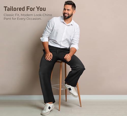 ROYALE LINENS Men's Classic-Fit Wrinkle-Resistant Flat-Front Chino Pant3