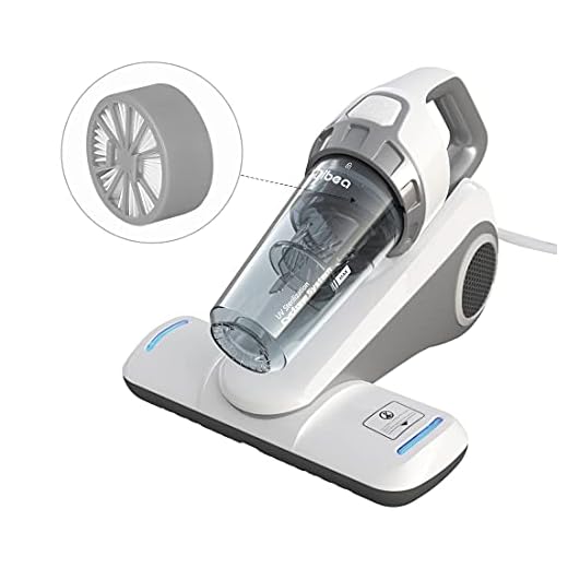 Dibea Bed Vacuum Cleaner with Roller Brush Corded Handheld, White