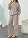 Trendy Queen Womens 2 Piece Outfits Lounge Fall Fashion Sets Oversized Sweatshirts Wide Leg Pants Sweatsuits Winter Clothes CoffeeGery M