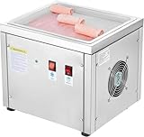 Fried Ice Cream Roll Machine, 11" x 9.5" Stir-Fried Ice Cream Pan, Stainless Steel Rolled Ice Cream Maker with Compressor and 2 Scrapers, for Making Ice Cream, Frozen Yogurt, Ice Cream Rolls