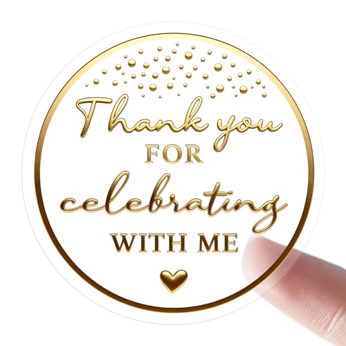 100 x Thanks for Celebrating with Me with Us Labels