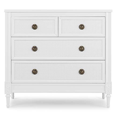 Delta Children Madeline 4 Drawer Dresser With Changing Top, Binaca White #TOP3