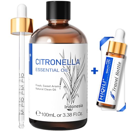 HIQILI Citronella Oil for Homemade Sprays & Diffuser