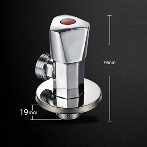 Compression Angle Stop Valve, Turn Water Angle Stop Valve, Copper 1/2" Fip Thread For Toilet, Replacement Parts #TOP1