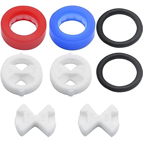 YPLonon Tap Cartridges Replacement 8PCS Ceramic Discs and Silicon Washers Inserts 1/2 Turn Gaskets Rings Reversed Sealed for Tap Valve Leaking Tap Reparing Cover