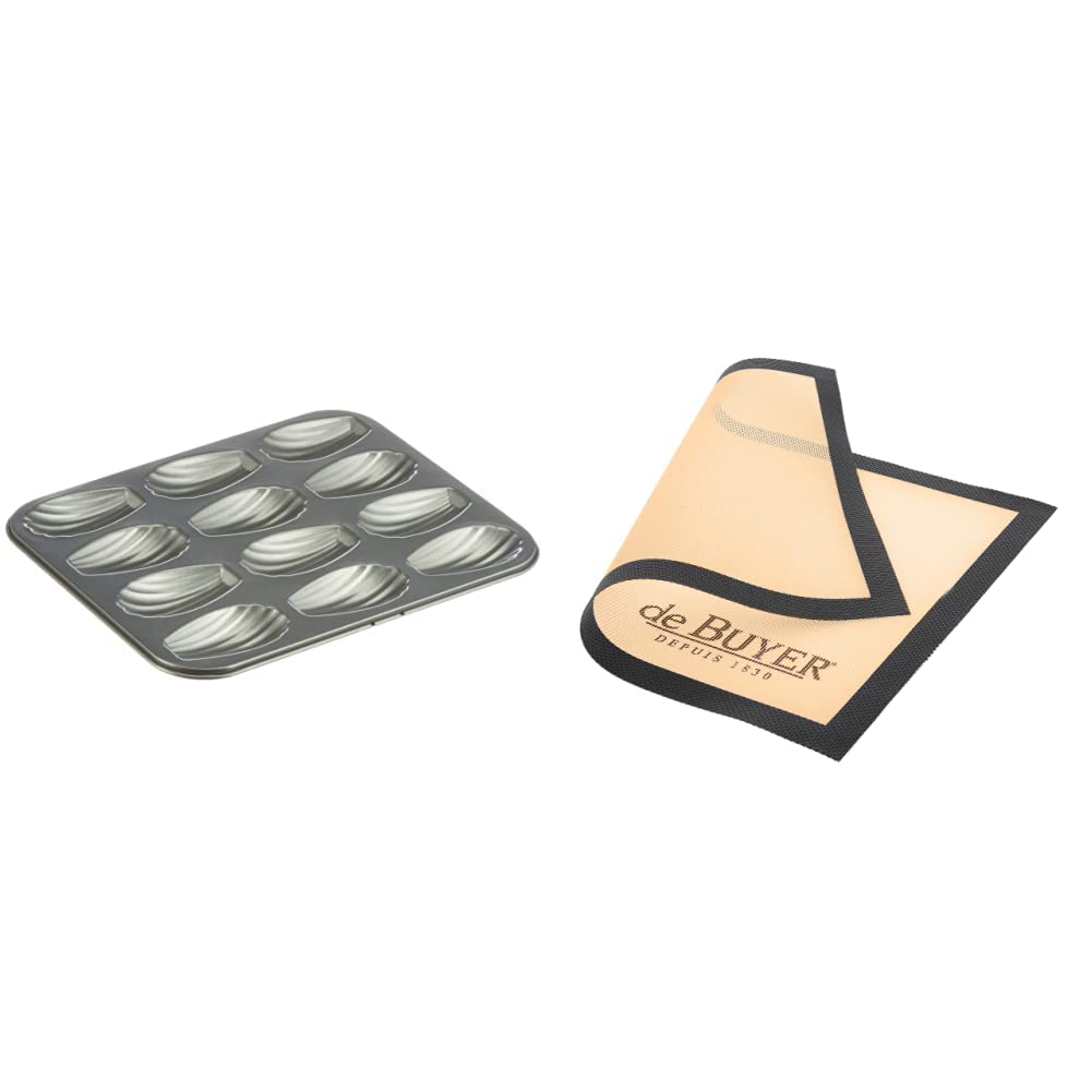 Plaque madeleines de Buyer et tapis Airmat silicone aéré haut de gamme
