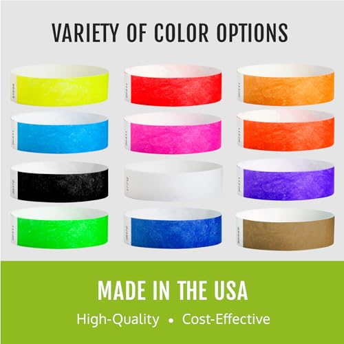Wristco T3VL-99 500 Wristco Tyvek Wristbands For Events – 500 Count, 5-Color Variety Pack – Tamper-Proof Design Prevents Reuse – Premium-Grade Bracelets For Hospital & Medical Id, Party, Vip Identification thumb #5
