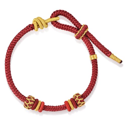 CHOW SANG SANG Hand-woven Knotted Auspicious Red Rope Bracelet for Women JFB00442