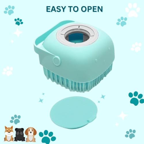 Image of BOFOS Dog Brush, Dog Bath Brush for Grooming & Bathing, Dog Washing Brush for Dogs & Cats |Dog Cat Bath Brush| Massage Brush Soft Silicone Rubber- Any Color - Pack of 1