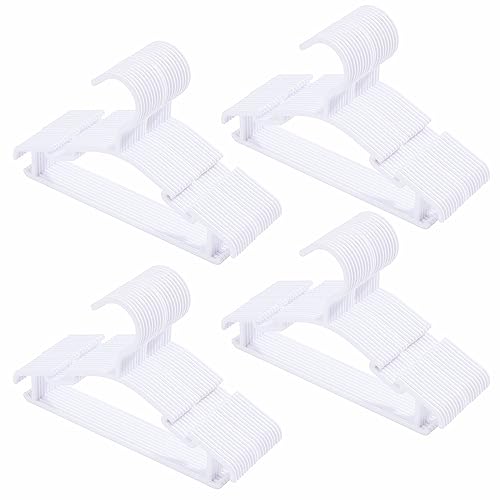 Image of 80pcs White Baby Nursery Closet Hangers,Non-Slip Laundry Infant Pant Hanger for Newborn Clothes Gift,Ultra-Thin Child Coat Hanger for Girl Boy Toddler Kid.