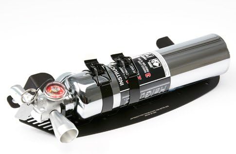 SpeedTactics Chevy Corvette C7 Series fire Extinguisher Bracket for All Models with Halguard Clean Agent 2.5lb fire Extinguisher Chrome