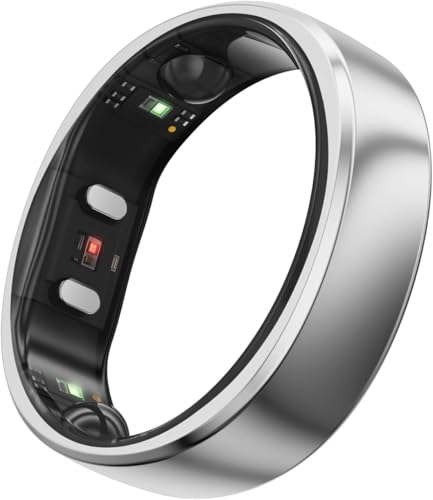 OBEST Anello Intelligente Con Display LED – Tracker Fitness Per Sonno E Cardio, Taglia 8, IP5ATM, Per IOS E Android