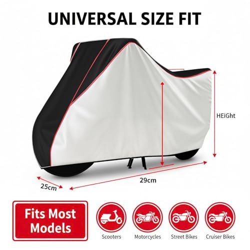 Image of Stylish Water Resistant Scooty Body Cover Compatible with Access 125 & All Models | UV Protection, Dustproof, Heat Resistant, Two Wheeler | New All Weather Protection, Dust & Rain