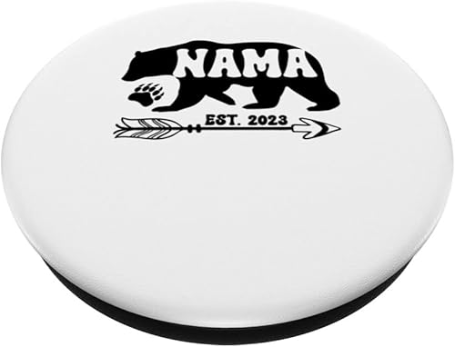 Miniatura 2 de Anuncio de embarazo Nama Grandma Bear Est. 2023 PopSockets intercambiables PopGrip