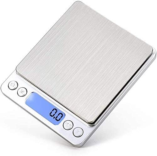 Electronic Scales High Precision Scale Metal Digital Food Kitchen Jewelry HD LCD The Display for Tea Measurement Medicinal Materia (2kg/0.1g) ()