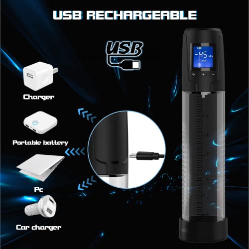 Electric Vacuum Penis Pump With Pocket Pussy, Male Penis Enlargement With 6 Suction 10 Vibration Intensities, Rechargeable Automatic Male Masturbator Blowjob Adult Sex Toys For Men Stronger Erection #TOP5