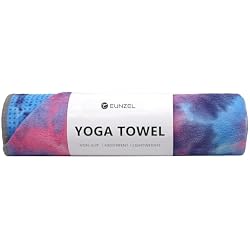 Eunzel Yoga Towel,Hot Yoga Mat Towel with Grip Dots Sweat Absorbent Non-Slip for Hot Yoga, Pilates and Workout 24
