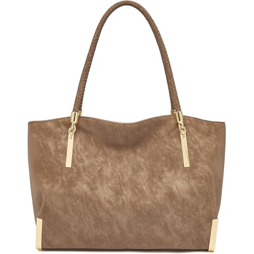 Image of FOXLOVER Large Capacity Tote Handbags for Women, Women's Top-handle Bags Fashion Shoulder Bags Purses Minimalist design