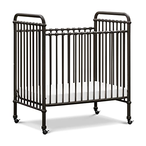 Image of NAMESAKE Abigail 3-in-1 Convertible Mini Metal Crib in Vintage Iron, Greenguard Gold Certified