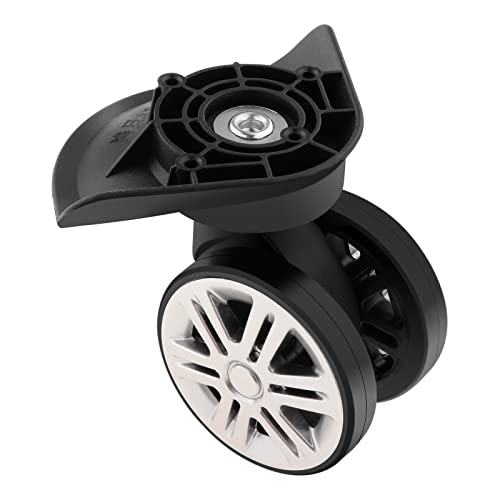 Baoblaze 2 Pieces Black Replacement A19 Dual Roller Wheels Luggage Swivel Suitcase Casters Repair Accessory