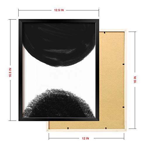ArtbyHannah 12x16inch 3 Pack Abstract Wall Art Black and White Picture Frame Collage Set with Decorative Modern Art Prints Photo Artwork for Living Room, Bedroom, Bathroom or Home Decoration - Thumbnail 5