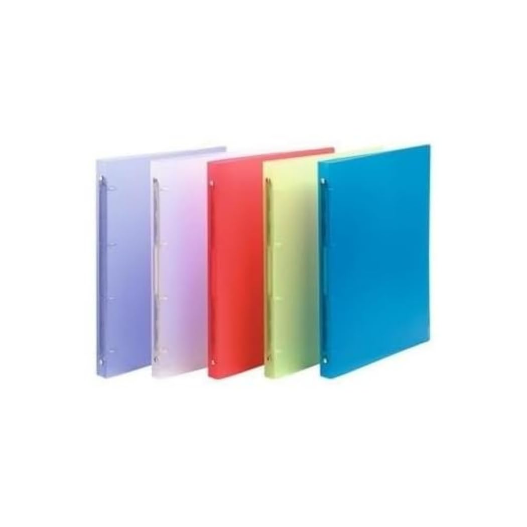 Exacompta - Réf. 54169E - Carton de 20 classeurs souples PP Chromaline - 2 anneaux ronds 15 mm - Dos 20 mm - Dimensions extérieures : 32 x 25 cm - Format à classer A4 - Assortis