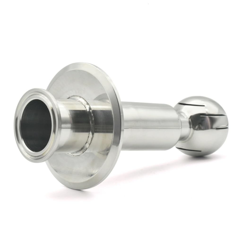 ACVACV SUS304 Stainless Steel Three Clip Water Tank Rotating CIP Spray Ball, for home improvement Clover Compatible Cleaning Ball Accessories(50.5mmX64mm)