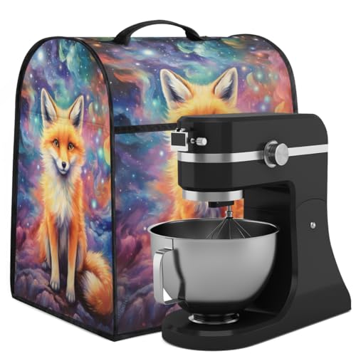 Coffee Maker Cover Cute Galaxy Fox Kitchen Appliance Covers Small Appliance Covers Blender Cover Juicer Cover Dust Covers for Kitchen Appliances with Top Handle and Pockets,Washable,B195