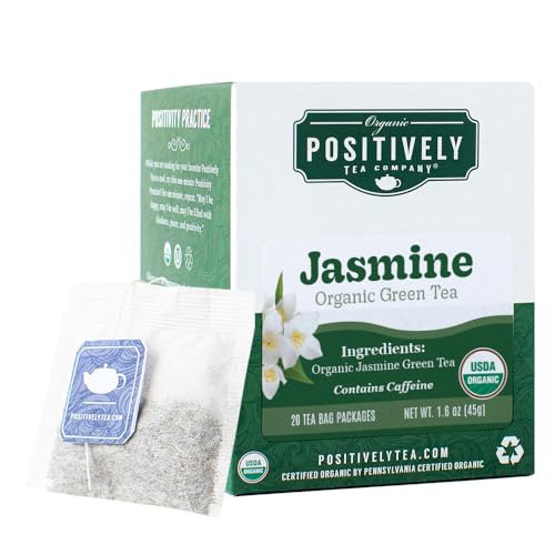Image of Positively Tea, Organic Jasmine Green Tea Bags, 20 Count