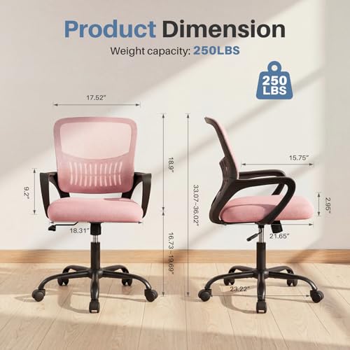 Image of DUMOS Home Office Chair, Ergonomic Lumbar Support Desk Chair