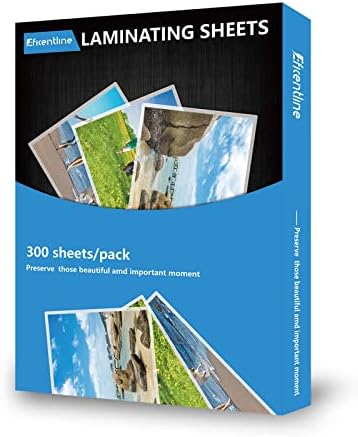 300 Pack 3 Mil Thermal Laminating Pouches, Plastic Laminating Sheets, 9 x 11.5 Inch, 5 x 7 Inch, 4 x 6 Inch, 3.7 x 5.3 Inch, 2.2 x 3.7 Inch for Letter, Photo, Note, ID Badge and Business Card Sizes