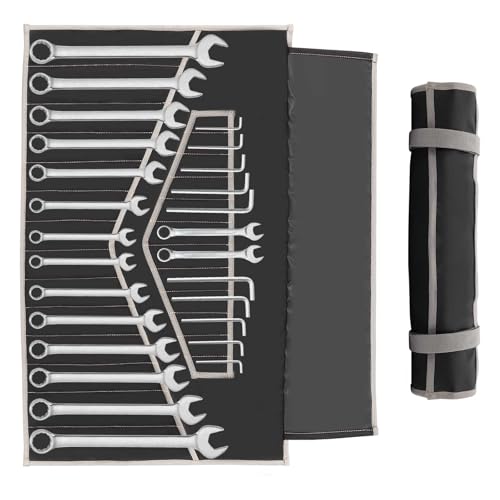 ツールロール ツールロールポーチ ロールケース 工具入れ ツールバッグ レンチ スパナ プライヤー ドライバー収納 26ポケット 車載道具ホルダー 工具袋 工具バッグ 多機能 大容量