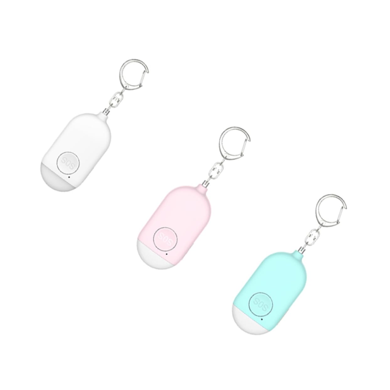 DOITOOL 3 Pièces Mini Alarme de Coffre-Fort Alarme d'urgence pour Femmes Porte-clés d's de sécurité Anti avertisseurs sonores Anti- de sécurité pour Fille